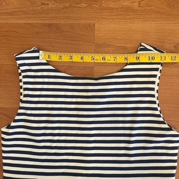 MAX MARA weekend stripes navy blue sleeveless dress - Picture 5 of 11